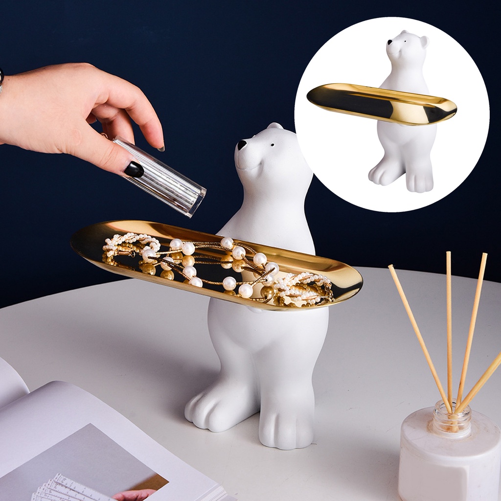 Khay đựng đồ trang sức hình chú gấu bắc cực