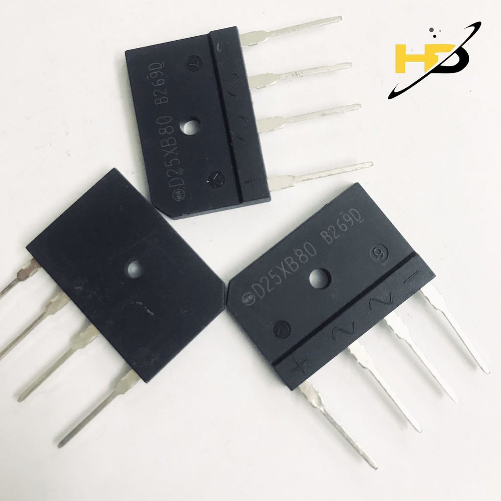 Set 2 Cầu Diode Chỉnh Lưu D25XB80 B269D, Đi-ốt Cầu 25A 800V Hàng Đẹp, Chất Lượng Tốt