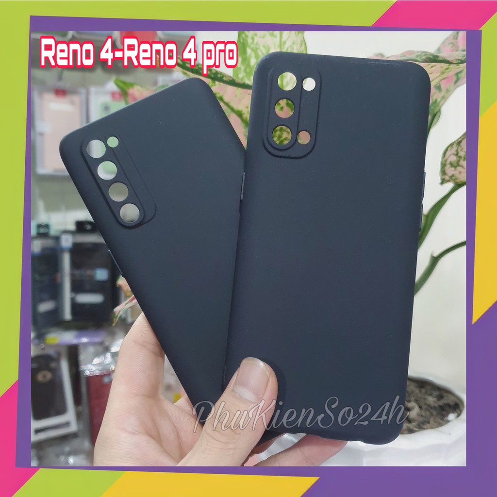 Ốp lưng Oppo Reno 6Z 5G Reno 4 4g / Reno 4 Pro silicon dẻo đen nhám cao cấp