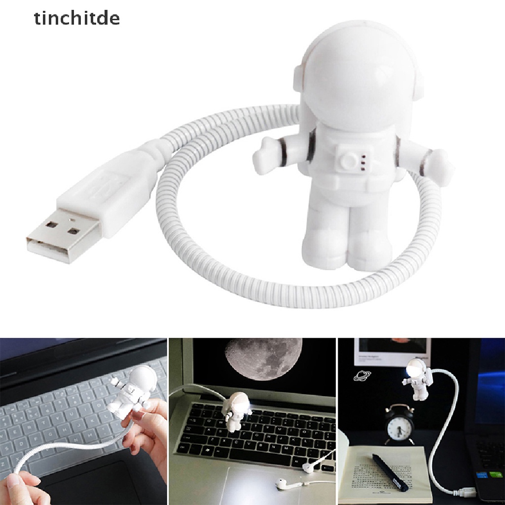 Đèn LED USB 5V Hình Phi Hành Gia Để Bàn Tiện Dụng