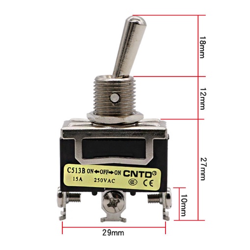 Công tắc gạt 3 chân, 4 chân, 6 chân, 2 chân 15A-250vac.
