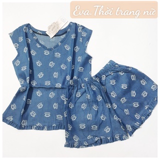 Đồ bộ đùi nữ mặc nhà mùa hè chất bò giấy cao cấp BBG02 (XẢ kho)