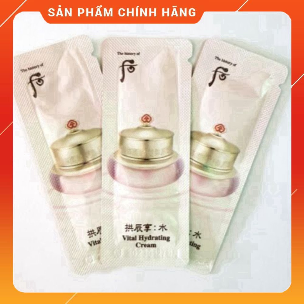 Gói kem cấp nước, dưỡng trắng, kiềm dầu ngăn lão hóa Whoo hồng - Whoo Gongjinhyang Soo Vital Hydrating Cream 1ml