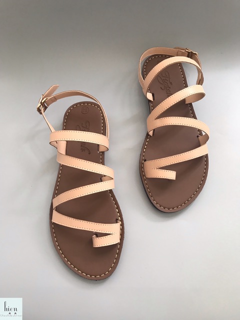 Giày sandal bệt tigish xỏ ngón quai mảnh size 35 36