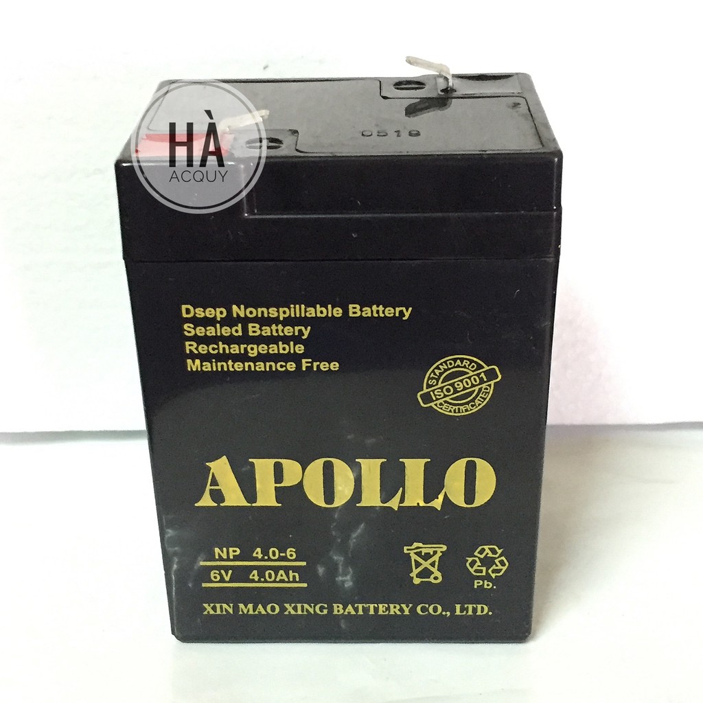 Bình Ắc Quy Khô Apollo 6v, 4Ah NP 4.0-6
