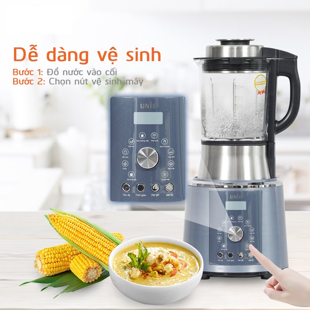 Máy làm sữa hạt đa năng UNIE V1S 1800W dung tích 1,75L hàng chính hãng