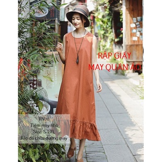RN70_Rập giấy may đầm đuôi cá nữ