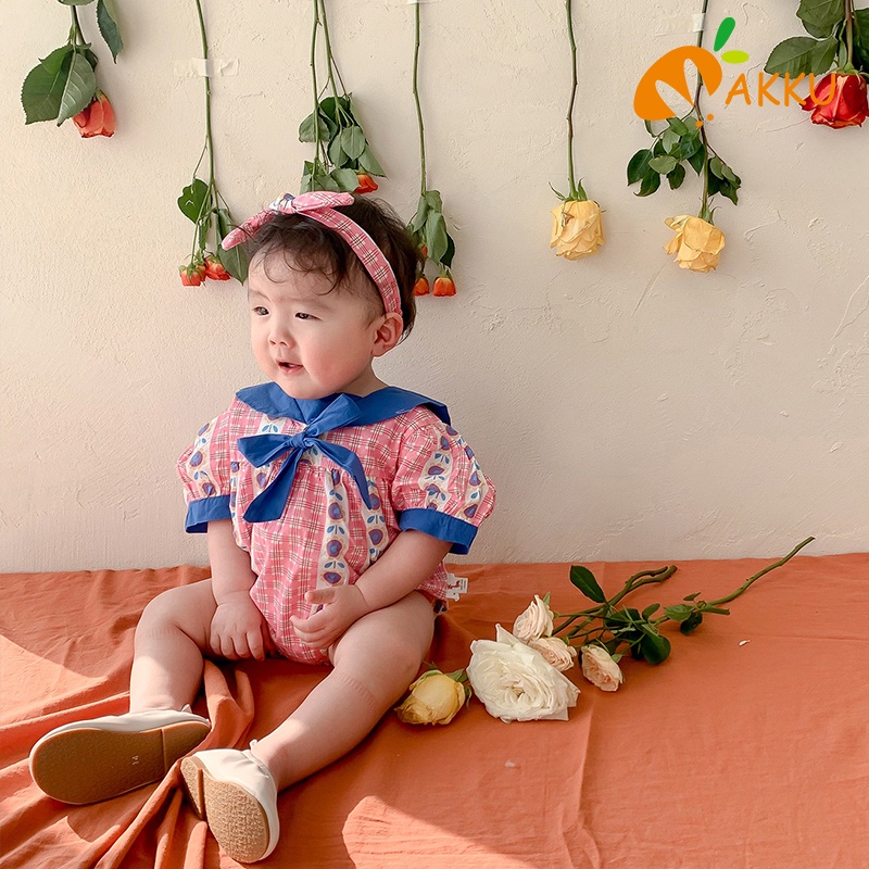 Áo Liền Quần Tay Loe In Hoa Cho Em Bé Mới Sinh