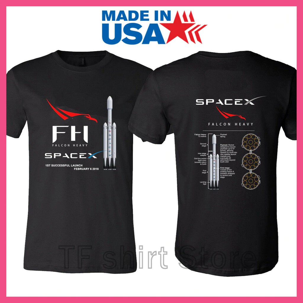 Áo thun họa tiết Spacex độc đáo phong cách 2019 dành cho nam