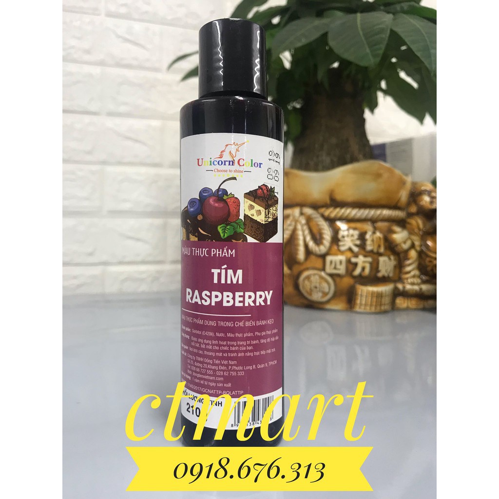 màu unicorn color tím raspberry 210gr