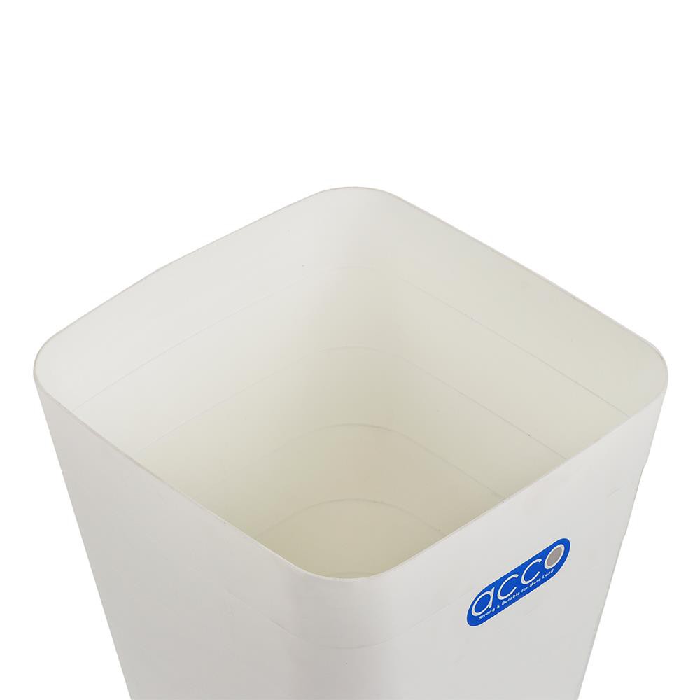 HomeBase ACCO Thùng rác nhựa vuông Thái Lan W25xD25xH30CM Trắng