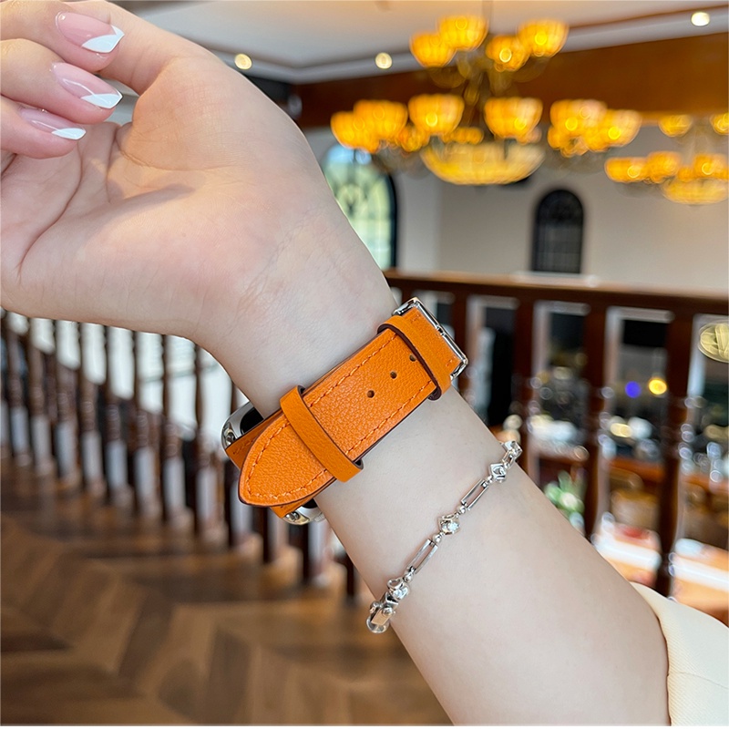 Dây Đeo Bằng Da Bò Cho Đồng Hồ Smart Watch 7 6 SE 5 4 3 2 42MM 38MM 44MM 40MM iWatch 6 5 4