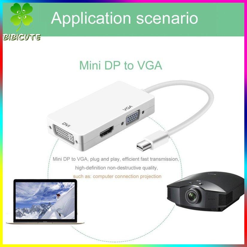 Đầu Chuyển Đổi Mini Dp Sang Dvi Vga Hdmi-Compatible Hdtv 3 Trong 1 Cho Microsoft