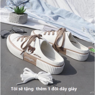 giày vải hỗ trợ nữ không gót（Tôi sẽ tặng thêm 1 đôi dây giày ）