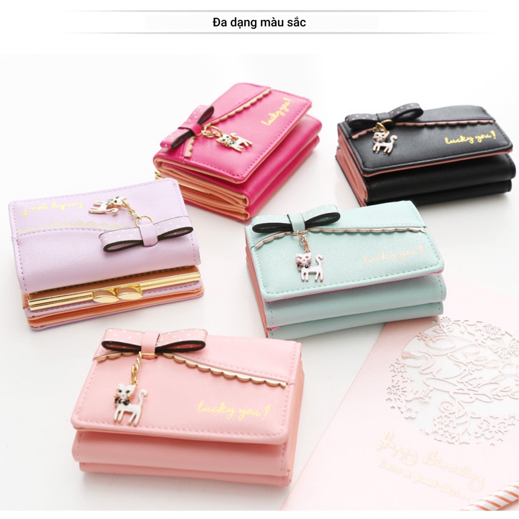 Ví nữ mini cầm tay GENZZZ nhiều ngăn đựng thẻ tiện dụng chất da cao cấp V023