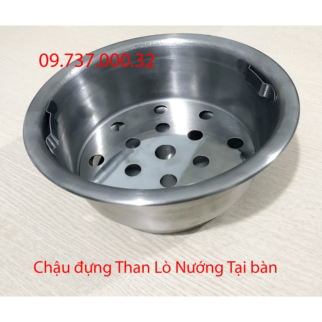 Chậu đựng than bếp nướng bbq tại bàn, Âu than, xô than, bát than