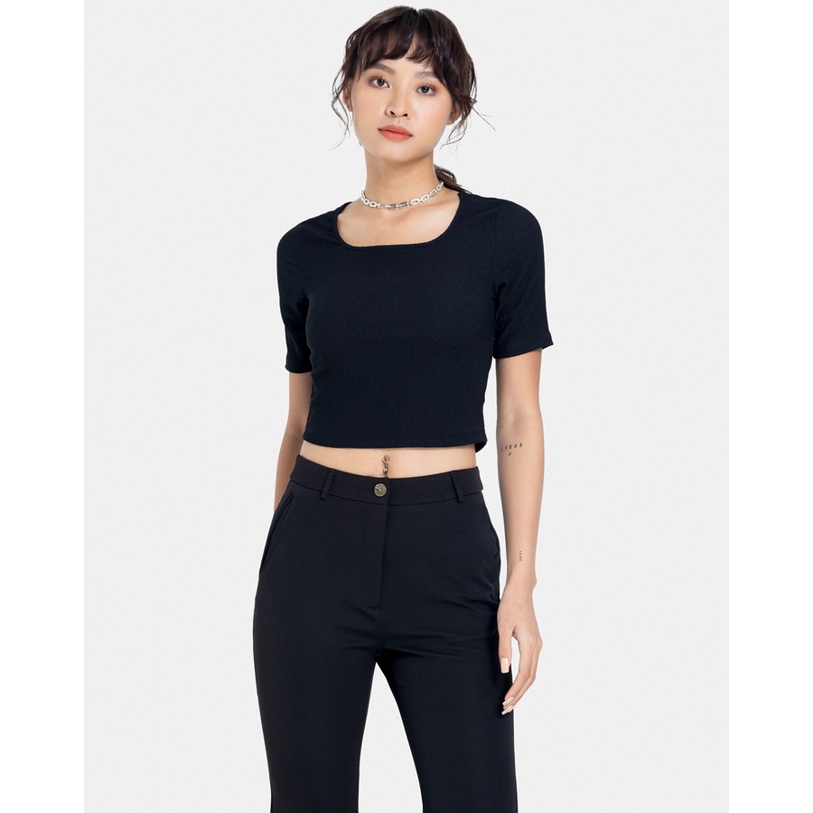 Áo Thun JUNO Crop Top Cut Out Lưng JNATH022