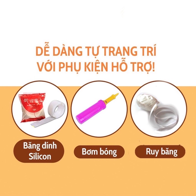 [Mã LIFEXANH03 giảm 10% đơn 500K] [ mẫu mới kèm 2 trụ] Set bóng trang trí sinh nhật lung linh trang trí sinh thần