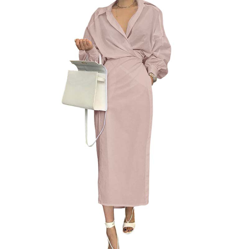 Đầm CELMIA Cho Nữ Dài Tay Cổ Tròn Eo Thắt Dây Thời Trang