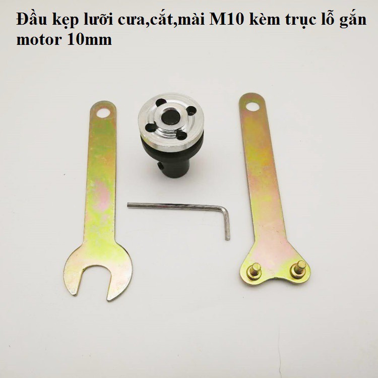 Bộ kẹp lưỡi cắt M10 lỗ 10mm dùng cho máy cắt,cưa,mài