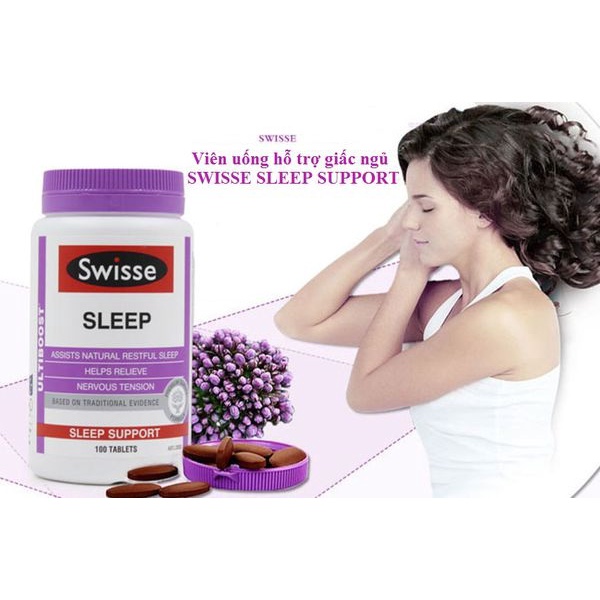 [Hàng chuẩn Úc] Viên uống hỗ trợ giảm mất ngủ, giúp ngủ ngon Swisse ultiboost sleep 60 viên - 100 viên của Úc