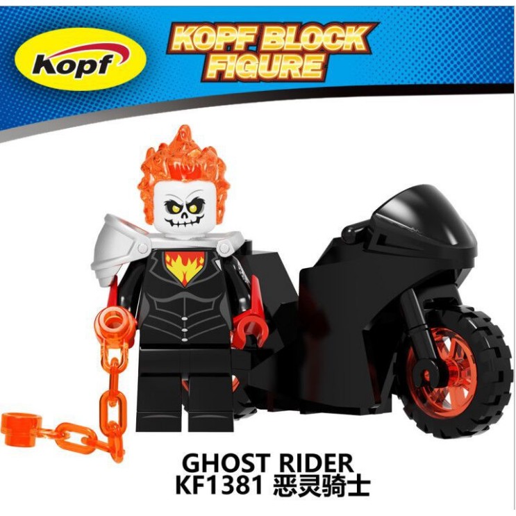 Lego Ghost rider kèm xe mô hình lắp ghép