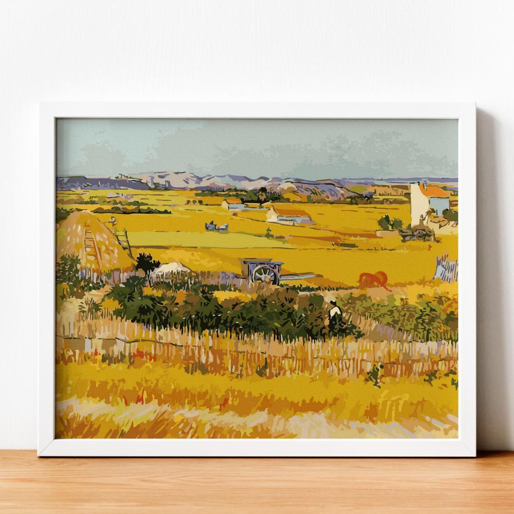 ✅Tranh số hóa VanGogh Mùa gặt đã căng khung 40x50cm