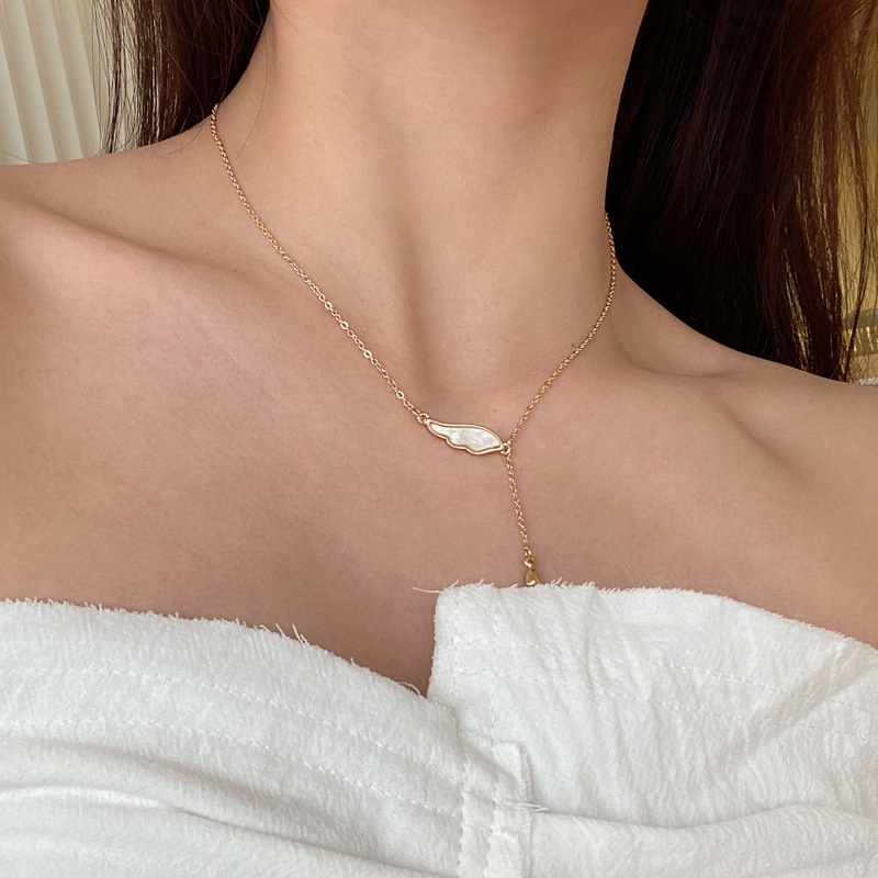 Dây chuyền mặt cánh chiếc lá treo dài vòng cổ nữ Trang Sức SG