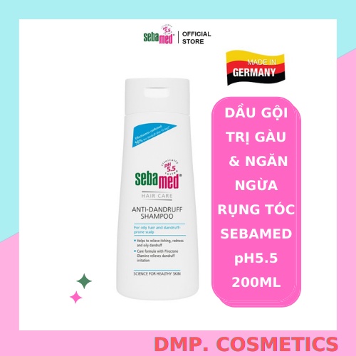 Dầu gội giảm gàu, dầu gội ngăn rụng tóc SEBAMED pH5.5 Anti-Dandruff Shampoo 200ml [Nhập Khẩu Chính Hãng]