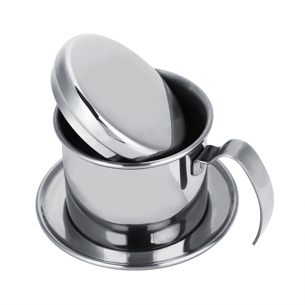 Allinit Phin Pha Cà Phê Tự Động Bằng Thép Không Gỉ Tiện Dụng Cốc thép không gỉ Bộ lọc cà phê nhỏ giọt của Việt Nam Máy pha bằng