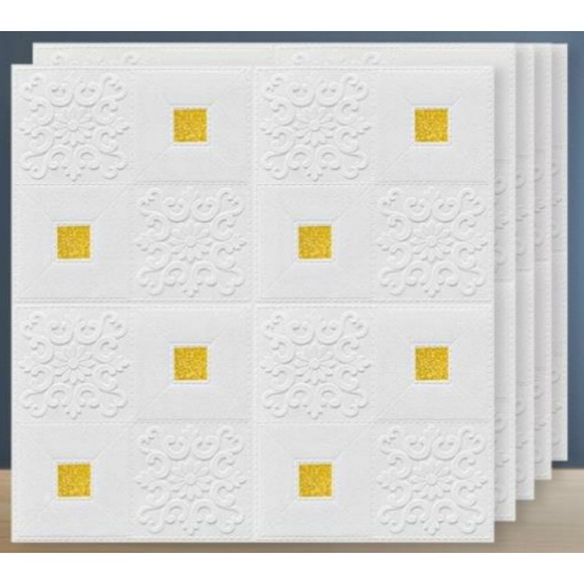 Xốp Dán Tường Hoa Văn Kim Tuyến KT 70x70