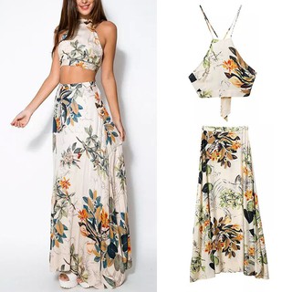 Đầm Maxi Nữ In Họa Tiết Hoa