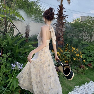 Đầm Voan Hai Dây Lưng Cao Xinh Xắn Dành Cho Nữ