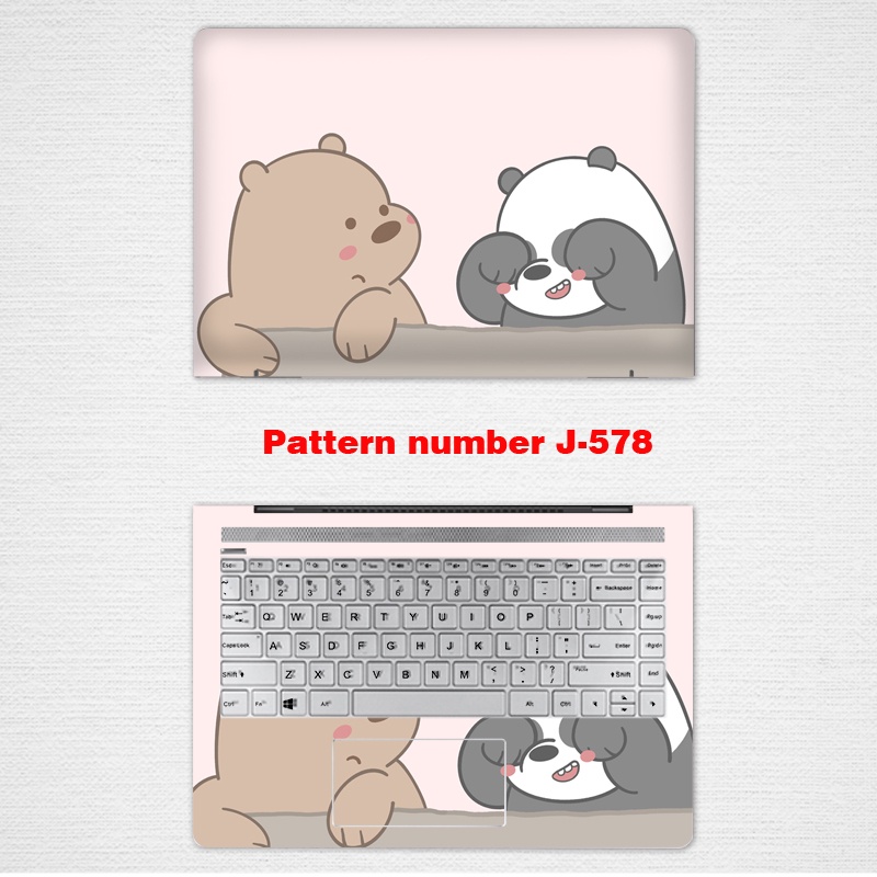 2 Miếng Dán Hình Kumamon Cho Laptop 12 13 14 15.6 Inches Notebook HP 455 G7 455R EliteBook 850 EliteBook 450