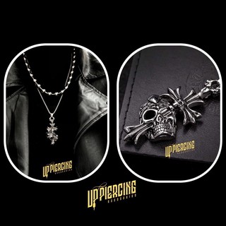 Vòng cổ Chrome đầu lâu ( Ảnh thật)
