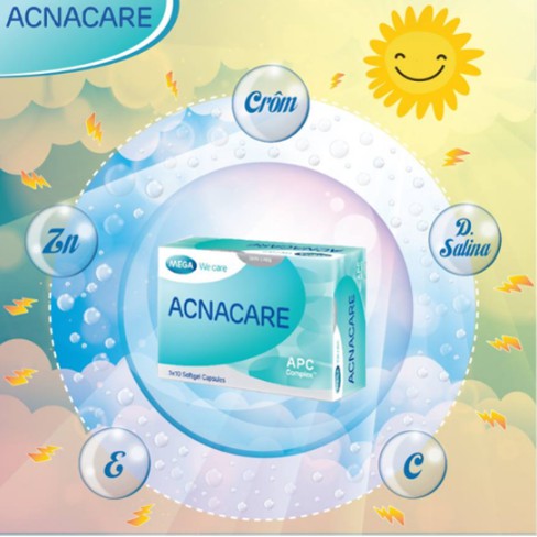 ACNACARE - Viên uống hỗ trợ điều trị mụn, giảm tiết bã nhờn, đẹp da (hộp 30 viên nang mềm)