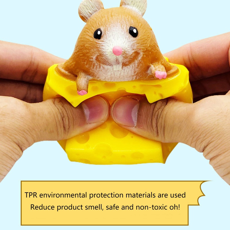 Youyo Đồ Chơi Fidget Spinner HìNh ChuộT Phô Mai GiúP GiảM Stress Cho Trẻ Em