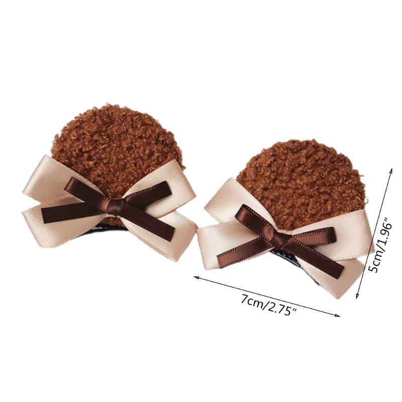 1 Cặp Kẹp Tóc Tai Gấu Hoạt Hình Hóa Trang Tiệc Halloween