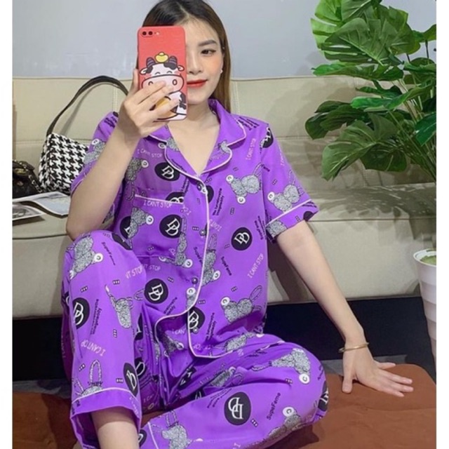 BỘ PIJAMA MẶC NHÀ CHẤT KATE (ẢNH THẬT SHOP CHỤP) FREESIZE 40-55KG #T01 | BigBuy360 - bigbuy360.vn
