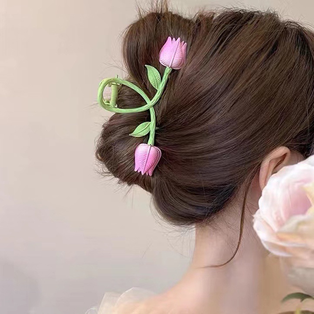 Kẹp Tóc Hình Hoa Tulip/Cá Mập/Cá Mập Thời Trang Cho Nữ