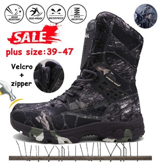 ☆39-47 Giày ngụy trang nam Quân đội Giày bốt chiến thuật chống nước