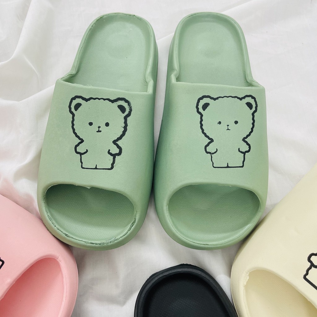 Dép bánh mì Ulzzang unisex hình gấu kute 2021 D144