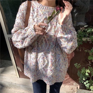 Áo len sweater mix màu freesize style ulzzang