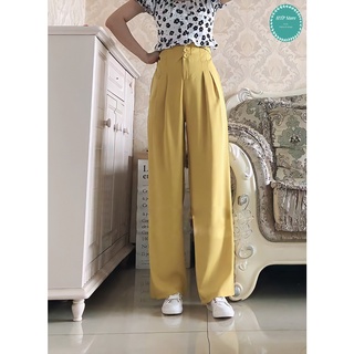 Quần ống xuông 3 cúc ly bụng vải Lụa Trượt HTP STORE