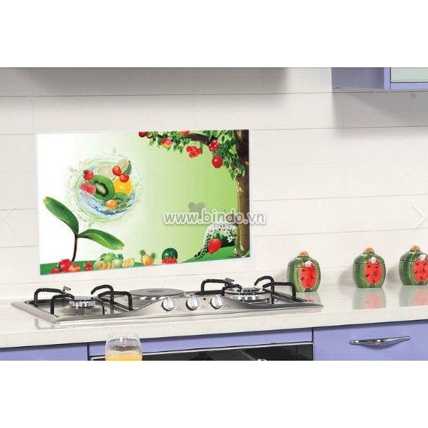Decal dán bếp Nụ Hoa Trái Cây