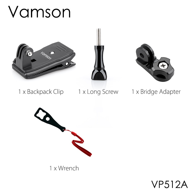 Kẹp Gắn Camera Gopro Go Pro Hero 7 6 5 4 360 Độ Cho Xiaomi yi SJCAM SJ4000 VP512