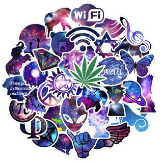 Bộ Sticker GALAXY decal hình dán chống nước trang trí xe, laptop, nón bảo hiểm, vali #17