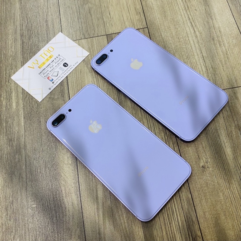 vỏ sườn thay thế dành cho iphone 7plus lên 8plus và 8plus viền vuông màu tím