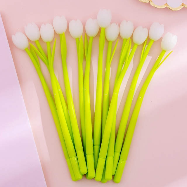 Bút nước Cute hình cành hoa tulip - hoa đổi màu hoa khi ra nắng