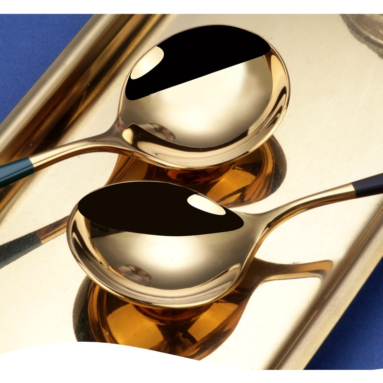 [Mới] Muỗng Cà Phê / Muỗng Uống Trà / Kem Bằng Thép Không Gỉ Tay Cầm Ngắn Nhiều Màu Sắc